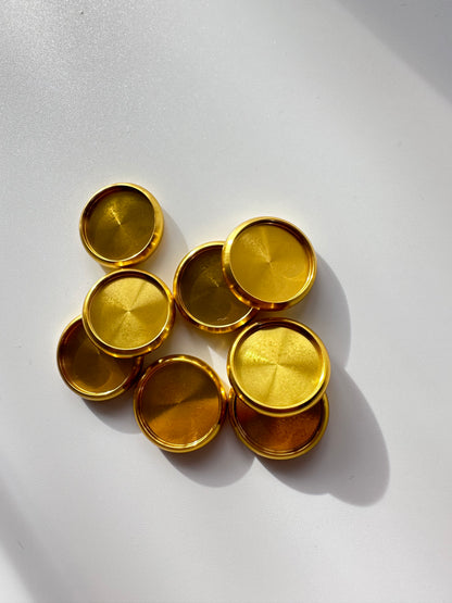 Gold Metal Discs (8 count) 24 mm, 32 mm