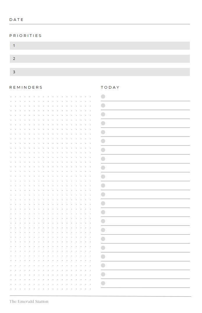 Undated Daily Inserts | Planner Inserts1